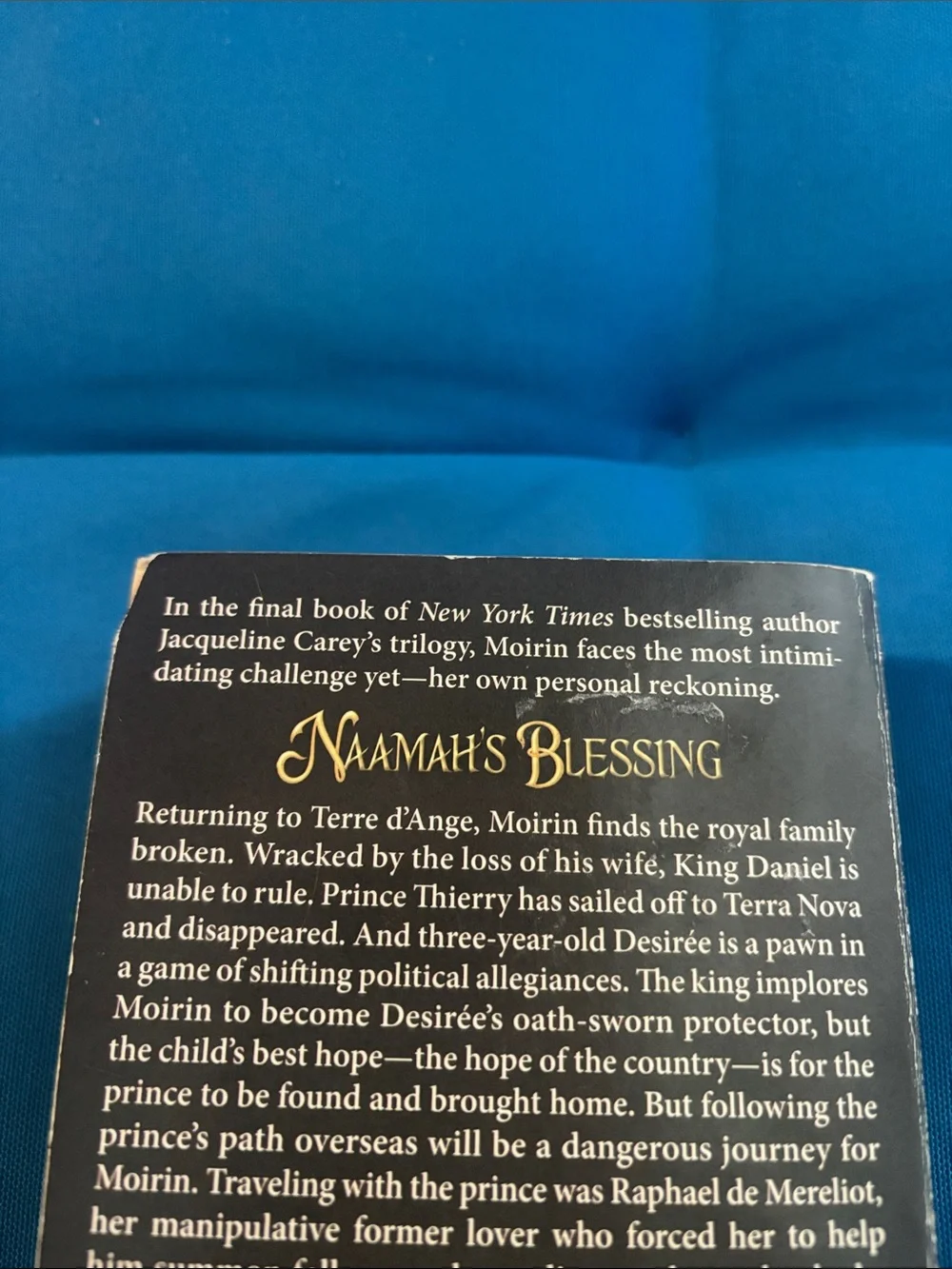 Jacqueline Carey By Naamah’s Blessing Soft Cover Romance NWOTS